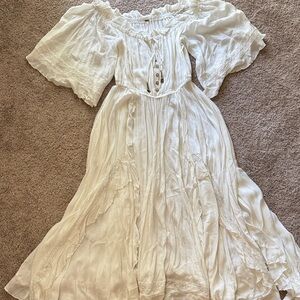 Free People White Bohemian Dress